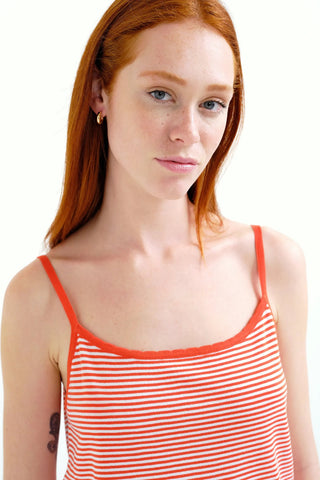COMPANIA FANTASTICA Striped Tank Top - Orange