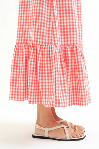 COMPANIA FANTASTICA Pink Gingham Skirt