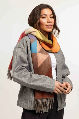 FRAAS Foulard Cashmink Géométrique - Rose