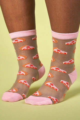 COUCOU SUZETTE Chaussettes Transparentes - Tartes aux Fraises