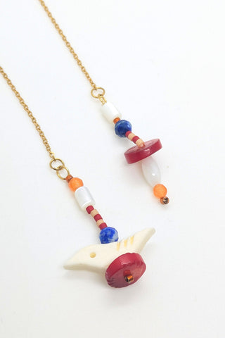 KAJOU Boucle d'Oreilles Pendante Oiseaux