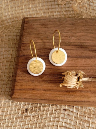 KAG Double Round Ceramic Earrings