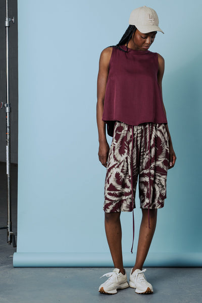 BODYBAG Bermuda Calypso - Palmier Bourgogne