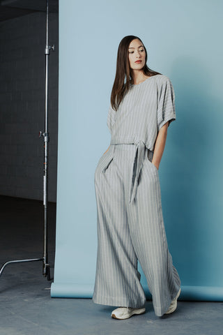 BODYBAG Nancy Trousers - Blue Striped
