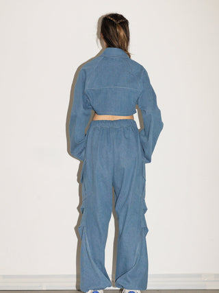 MERCY HOUSE Pantalon Cargo Chase - Indigo Denim