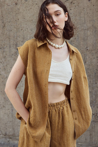 EVE GRAVEL Chemise Cameron - Rayure Ochre