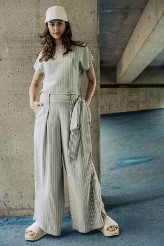 BODYBAG Nancy Trousers - Blue Striped