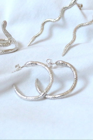 BILAK JEWELRY Snake Earrings - Sterling Silver