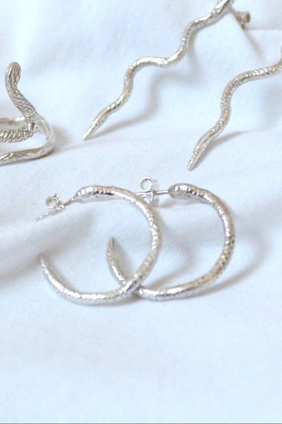 BILAK JEWELRY Snake Earrings - Sterling Silver