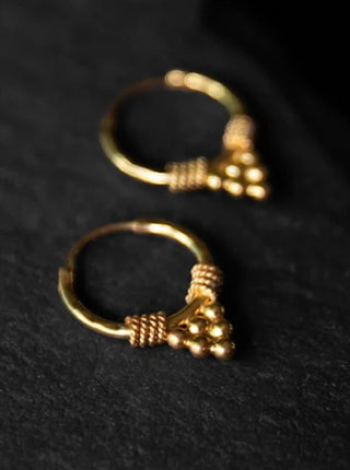NOIR KALA Anneaux Beaded Mountain - Or