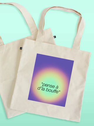 OUI MANON Sac Tote Bag - Pense à d'la bouffe, fait localement à Montréal.
