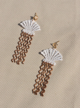 THIS ILK Boucles d'Oreilles Coquillage - Blanc