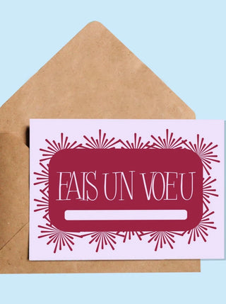 OUI MANON Carte - Fais un voeu