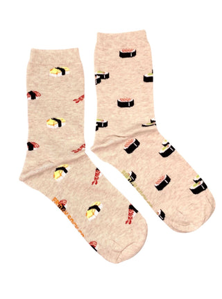 Chaussette sushi beige. Idée cadeau.